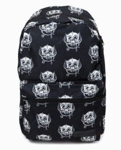 Motorhead Repeat Print Black and White Backpack