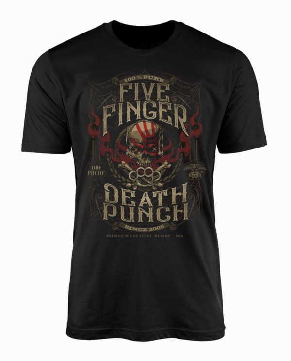 Five Finger Death Punch 100 Proof Black T-Shirt
