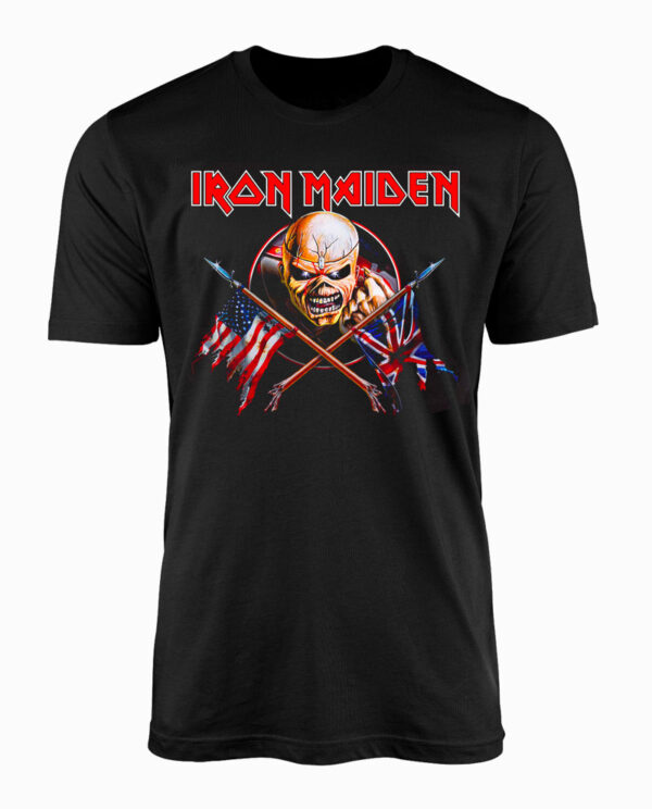 Iron Maiden Crossed Flags T-Shirt Main Image