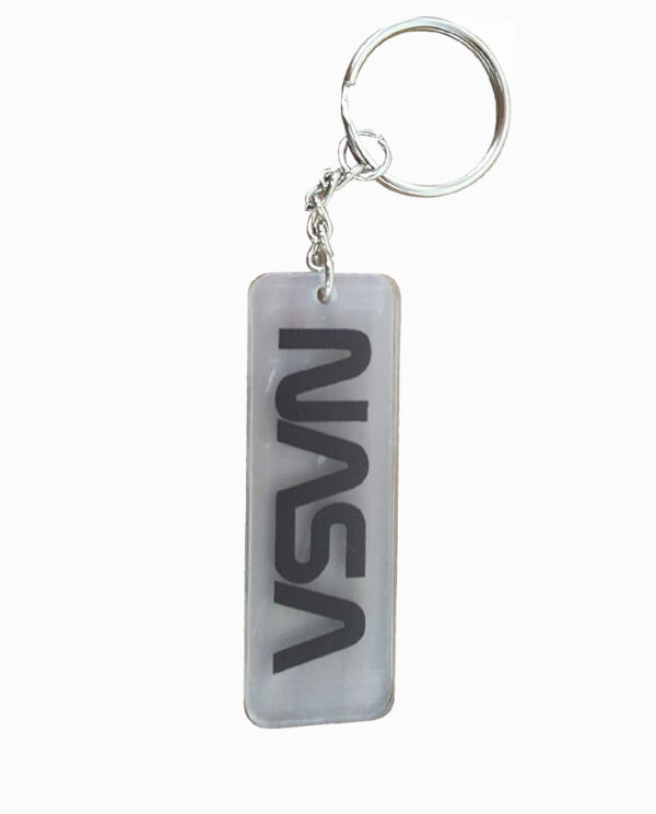 NASA Acrylic Transparent Rubber Keychain