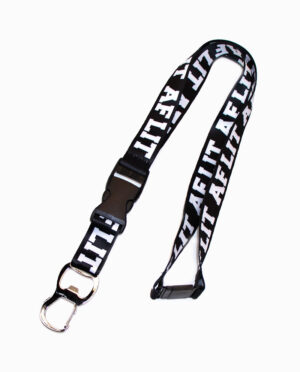 “LIT AF” Black Bottle Opener Lanyard