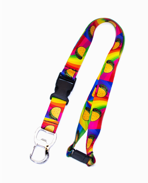 Multi-Color Bottle Opener Taco Lanyard