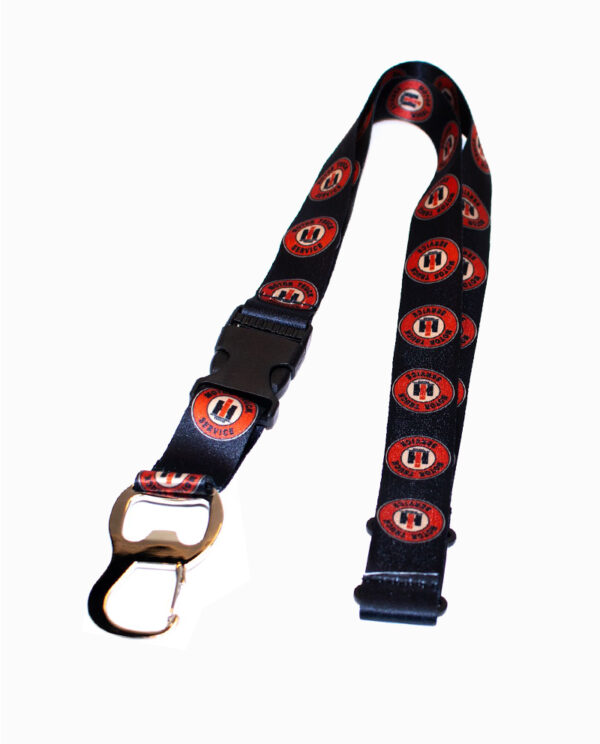 International Trucks Black Bottle Opener Lanyard