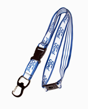 Ford White and Blue Bottle Opener Lanyard