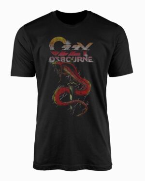 Ozzy Osbourne Vintage Snake Black T-Shirt