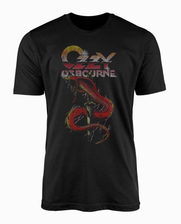 Ozzy Osbourne Vintage Snake Black T-Shirt