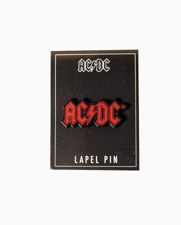 AC/DC Black and Red Logo Lapel Pin