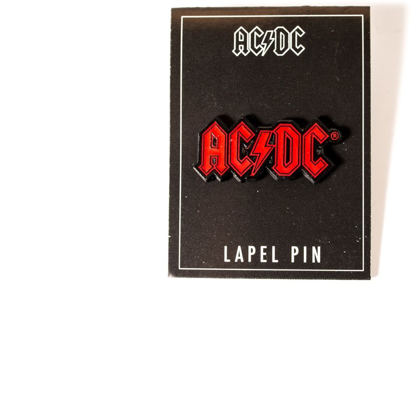 ACDC BLACK/RED LOGO LAPEL PIN