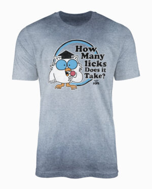Tootsie Roll How Many Licks Does It Take Grey T-Shirt