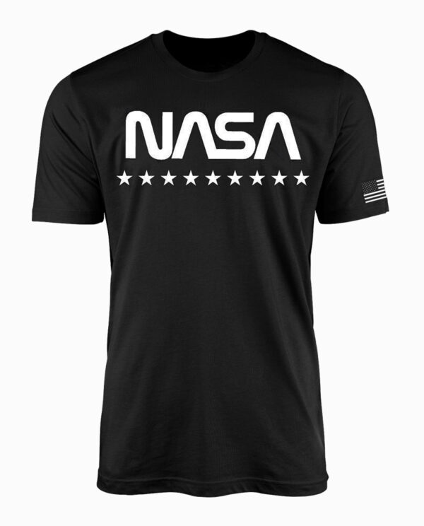 NASA Stars & Stripes Black T-Shirt