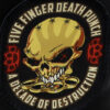 Five Finger Death Punch 5FDP Black and Gold Studded Backpack