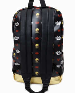 Five Finger Death Punch 5FDP Black and Gold Studded Backpack