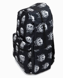 Motorhead Repeat Print Black and White Backpack