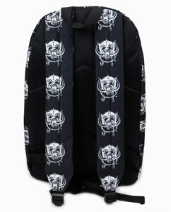 Motorhead Repeat Print Black and White Backpack