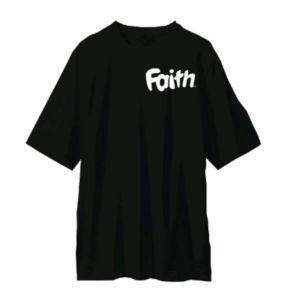 Faith Oversized Black T-Shirt Main Image