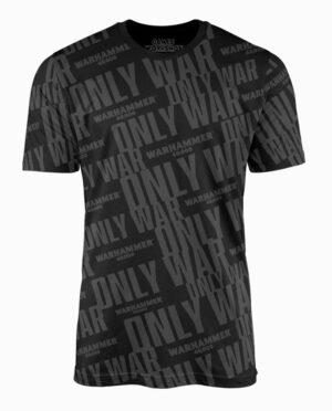 Warhammer 40K Only War Repeat Print Black T-shirt