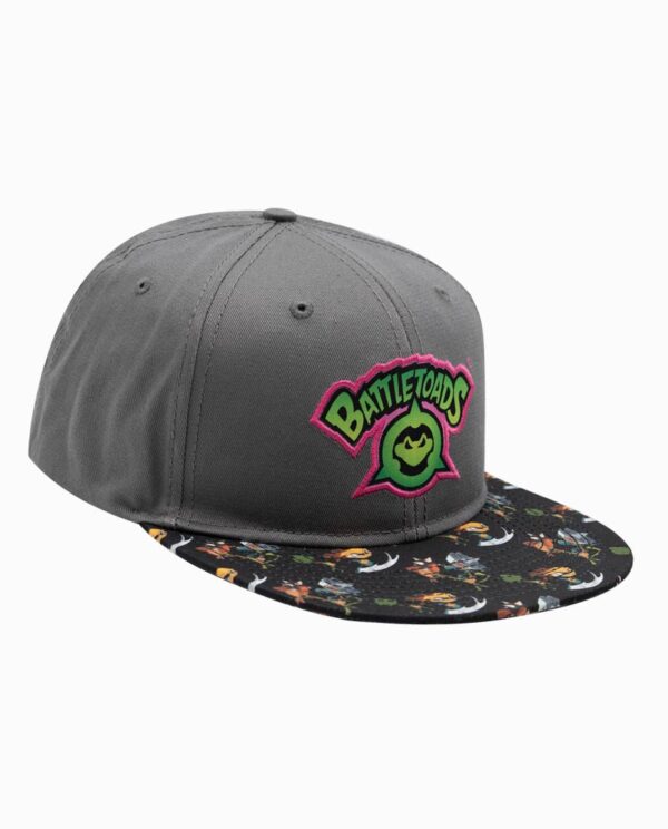 Battletoads Grey 6 Panel Snapback Hat