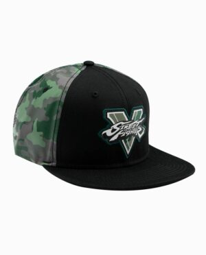 Street Fighter V Black and Green Camo Snapback Hat