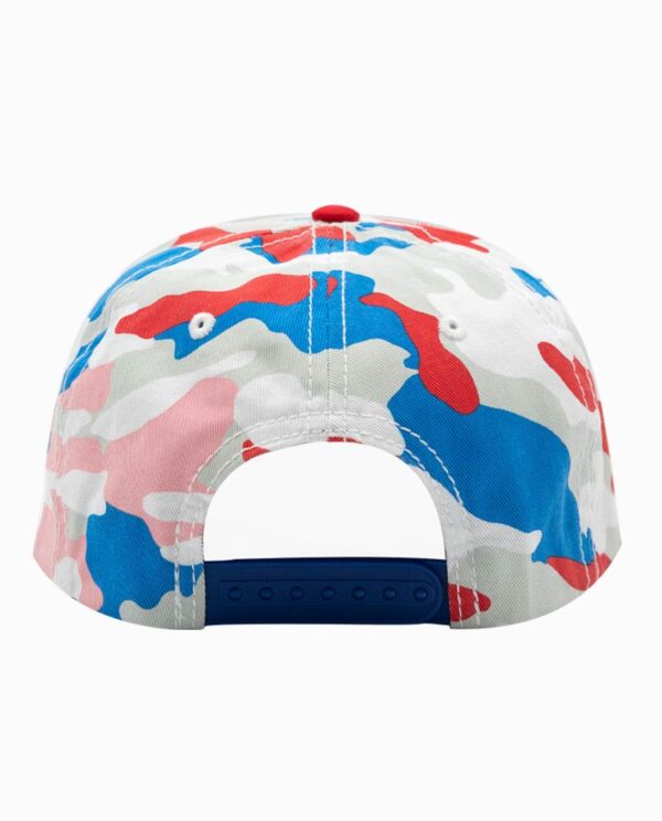 Pepsi Red, Blue, and White Camo 6 Panel Snapback Hat