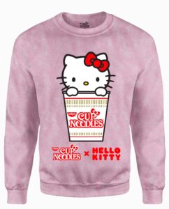 Hello Kitty Cup Noodles Pink Sweatshirt Main Image