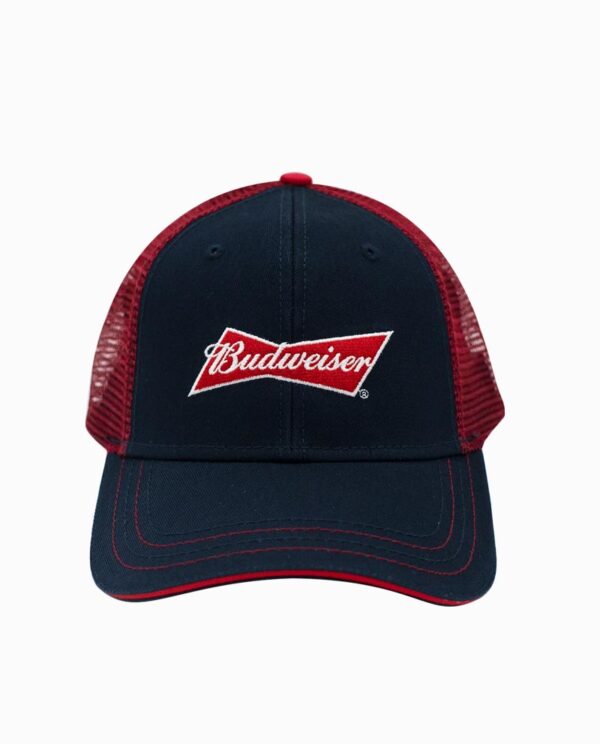 Budweiser Navy Red Trucker Hat Main Image