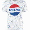 Pepsi Blue Speckle Dye White T-Shirt