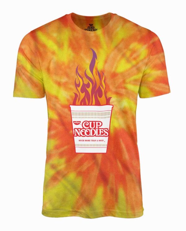 Cup Noodles Flame Tie-Dye T-Shirt Main Image