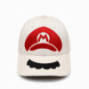 Nintendo Super Mario Mustache and Hat Off-White Adjustable Snapback Cap