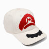 Nintendo Super Mario Mustache and Hat Off-White Adjustable Snapback Cap