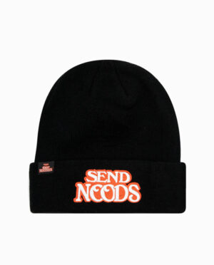 Cup Noodles Send Noods Black Knit Cuff Beanie