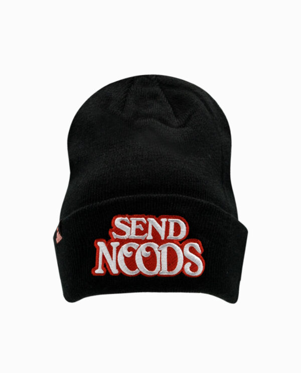 Cup Noodles Send Noods Black Knit Cuff Beanie