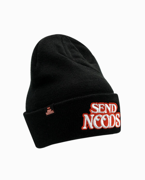 Cup Noodles Send Noods Black Knit Cuff Beanie