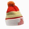 Cup Noodles Embroidered Red Pom Knit Beanie