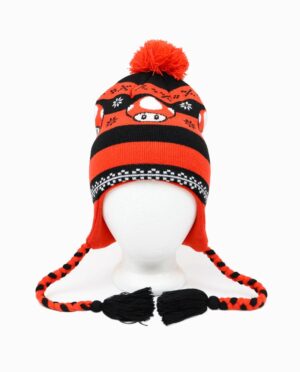 Nintendo Orange and Black Super Mario Mushroom Laplander Beanie