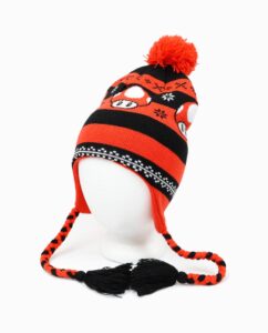 Nintendo Orange and Black Super Mario Mushroom Laplander Beanie