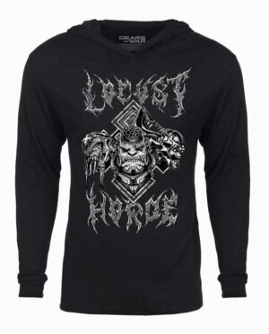 samtale Nøjagtighed Ret Gears of War Lancer & Skull Metal Long Sleeve Hooded T-Shirt | Pop Cult -  Officially Licensed Apparel and Accessories
