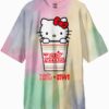 Hello Kitty Cup Noodles Tie-Dye Oversized T-Shirt Main Image