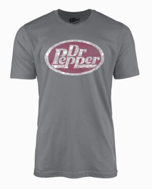 Dr. Pepper Grey Retro Logo T-Shirt