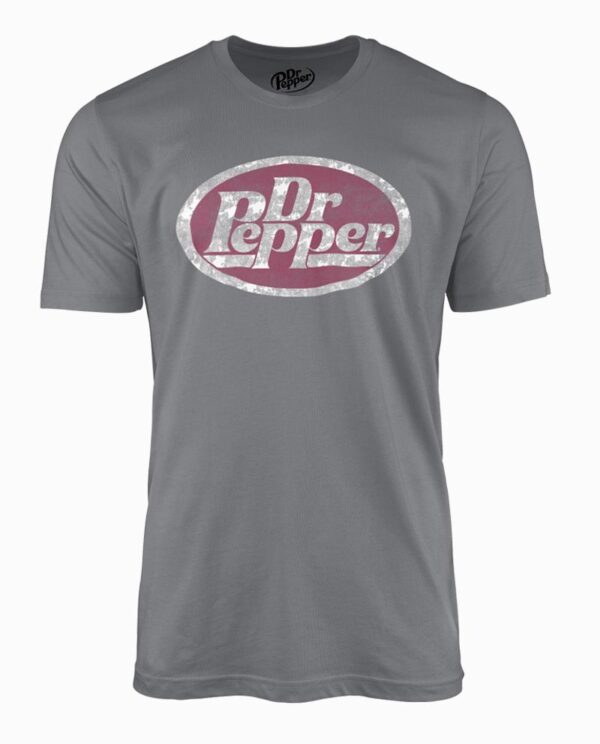 Dr. Pepper Grey Retro Logo T-Shirt