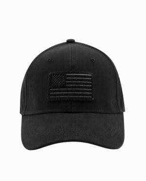 American Flag Black Snapback Hat
