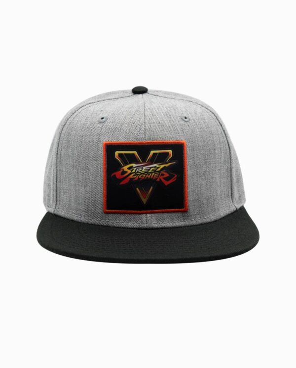 Street Fighter V Grey and Black Strapback 6 Panel Hat