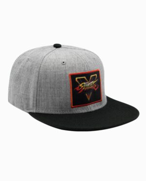 Street Fighter V Grey and Black Strapback 6 Panel Hat