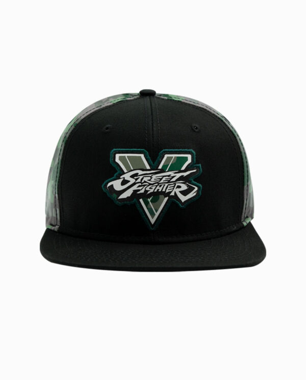 Street Fighter V Black and Green Camo Snapback Hat
