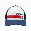 Pepsi White, Blue, and Red Mesh Trucker Snapback Hat