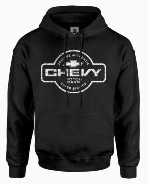 Chevy Super Service Hooded Black Sweatshirt