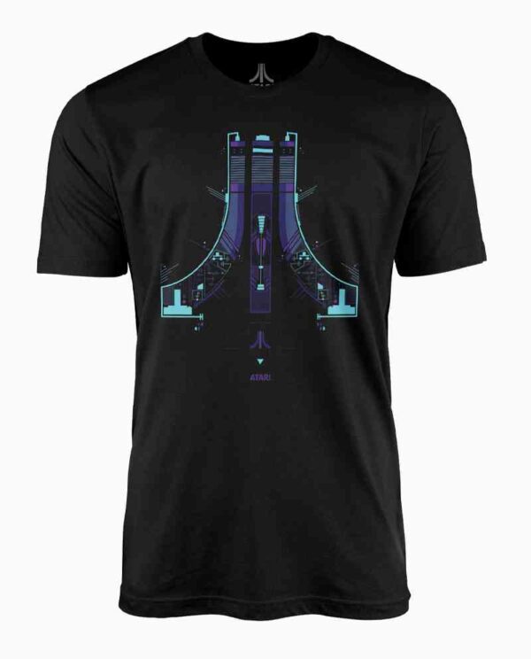 Atari Spaceship Logo Black T-Shirt