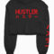 Hustler Kanji Logo Black Crop Top Main Image