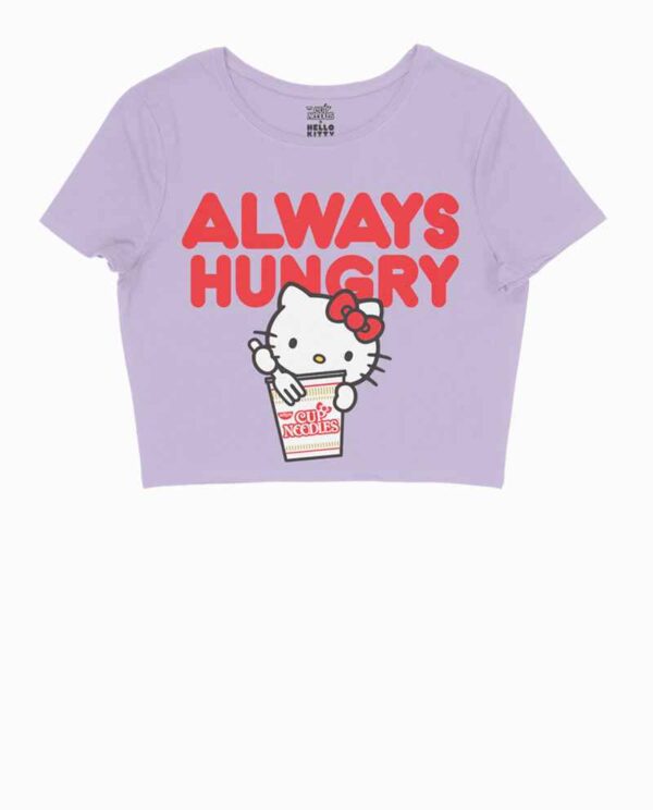 Hello Kitty X Cup Noodles Always Hungry Lavender Crop Top Main Image
