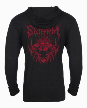 Gears of War Swarm Metal Long Sleeve Hooded T-Shirt Back Main Image