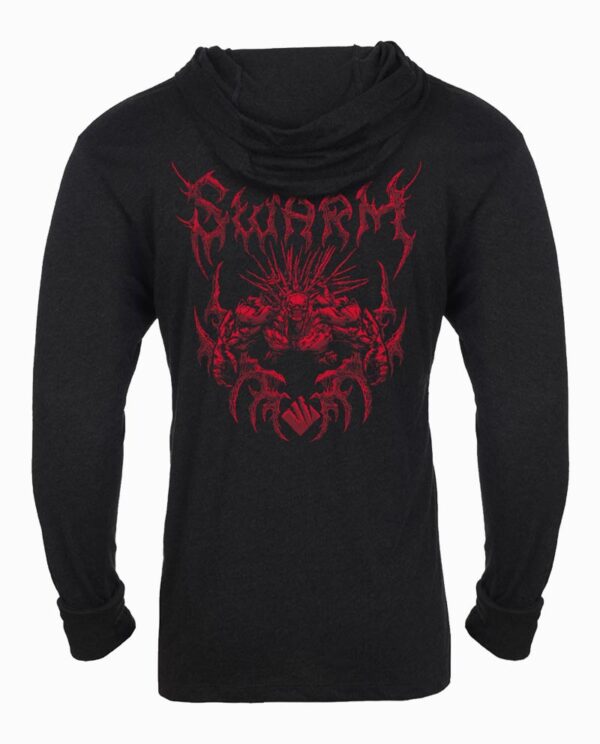 Gears of War Swarm Metal Long Sleeve Hooded T-Shirt Back Main Image